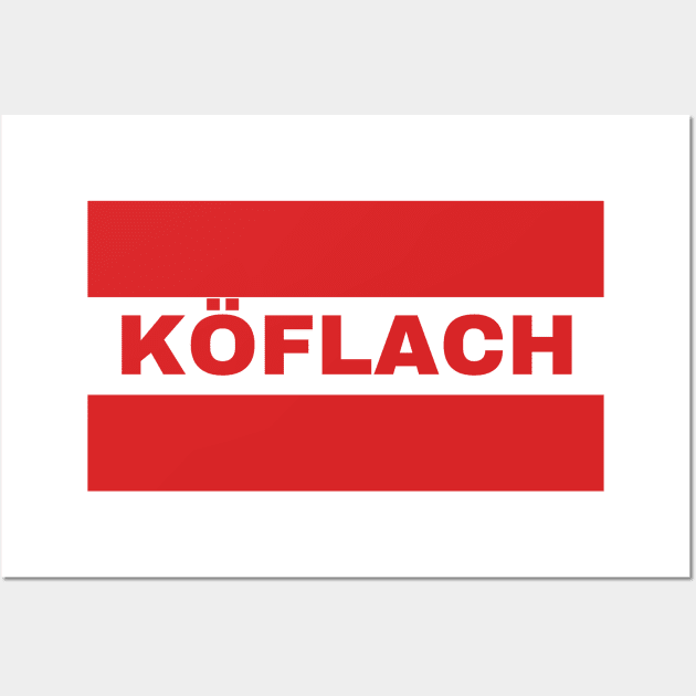 Köflach City in Austrian Flag Wall Art by aybe7elf